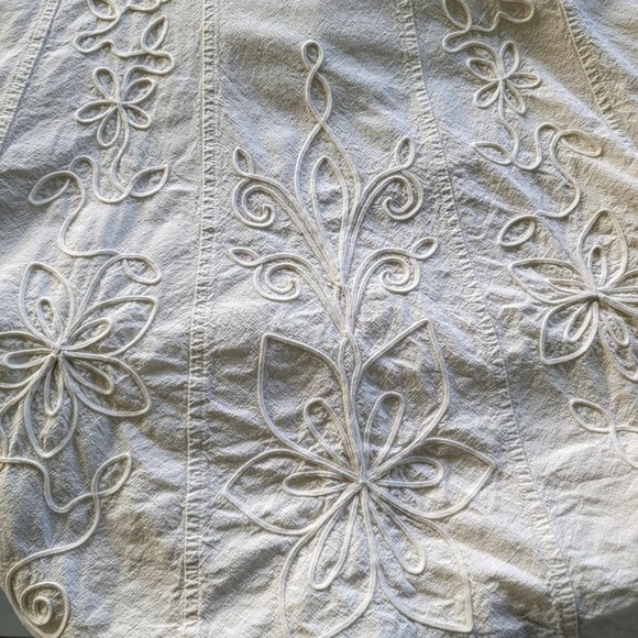 Soft Surroundings Angelica Gauze Embroidered Dress Ivory Size M - Picture 14 of 14